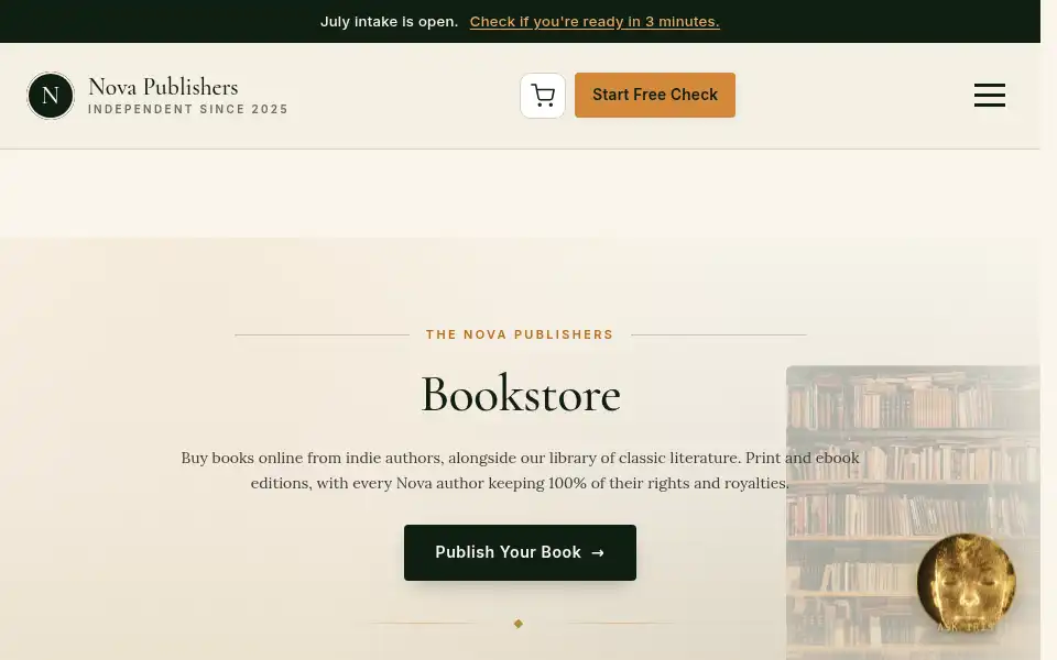 Screenshot of thenovap.com