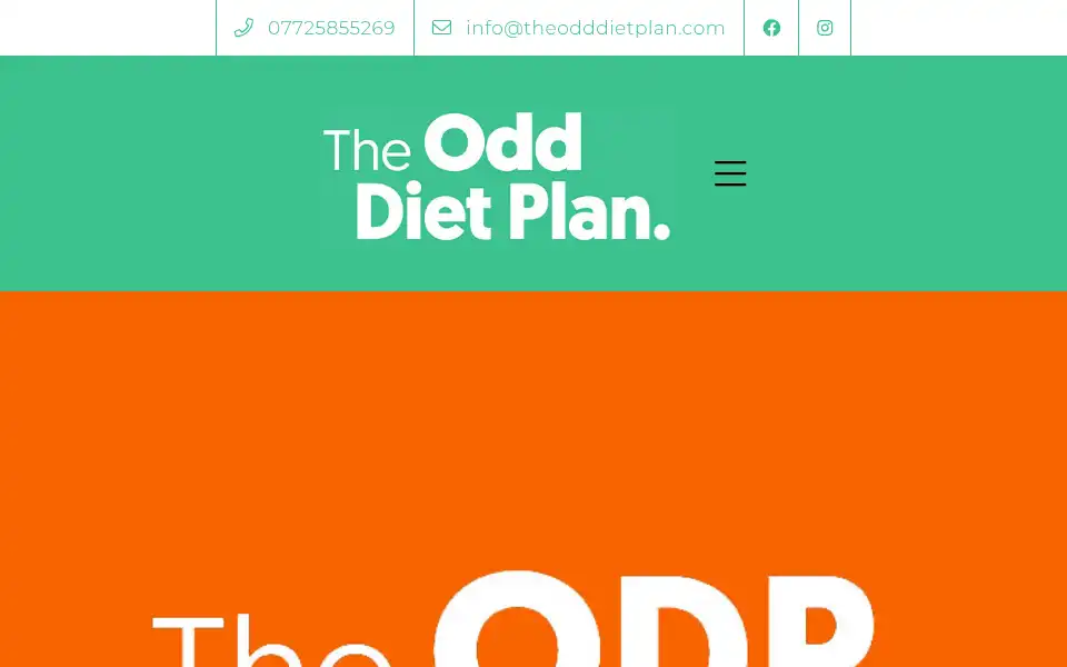 Screenshot of theodddietplan.com