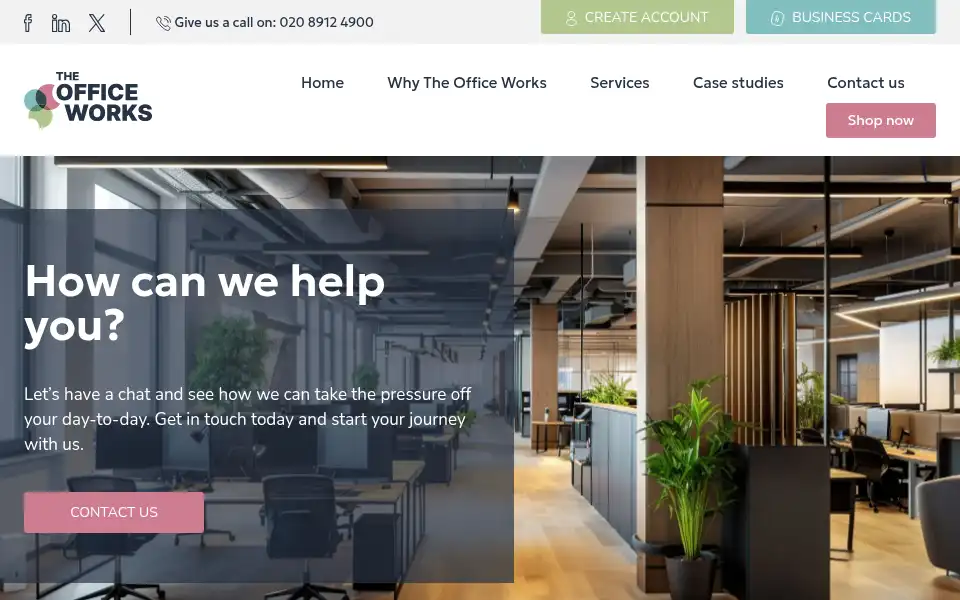 Screenshot of theofficeworks.co.uk