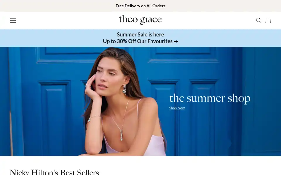 Screenshot of theograce.co.uk