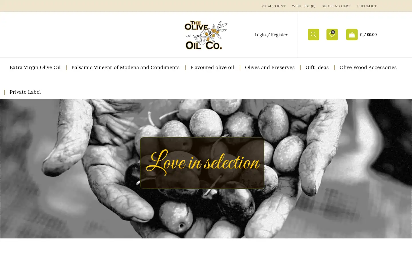 Screenshot of theoliveoilco.co.uk