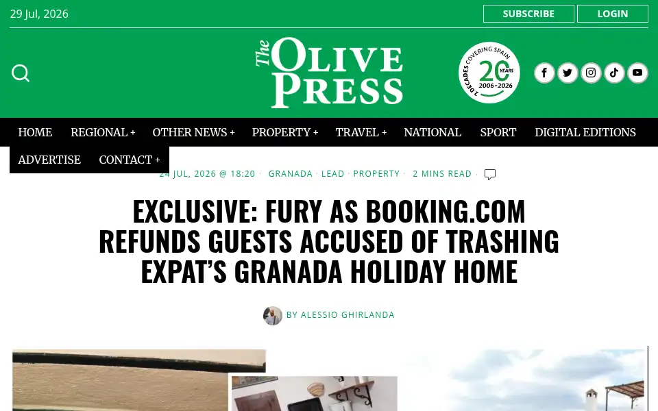 Screenshot of theolivepress.es
