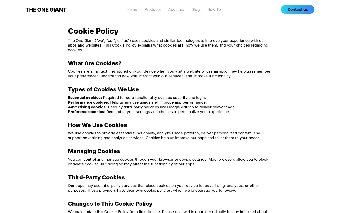 Screenshot of theonegiant.com