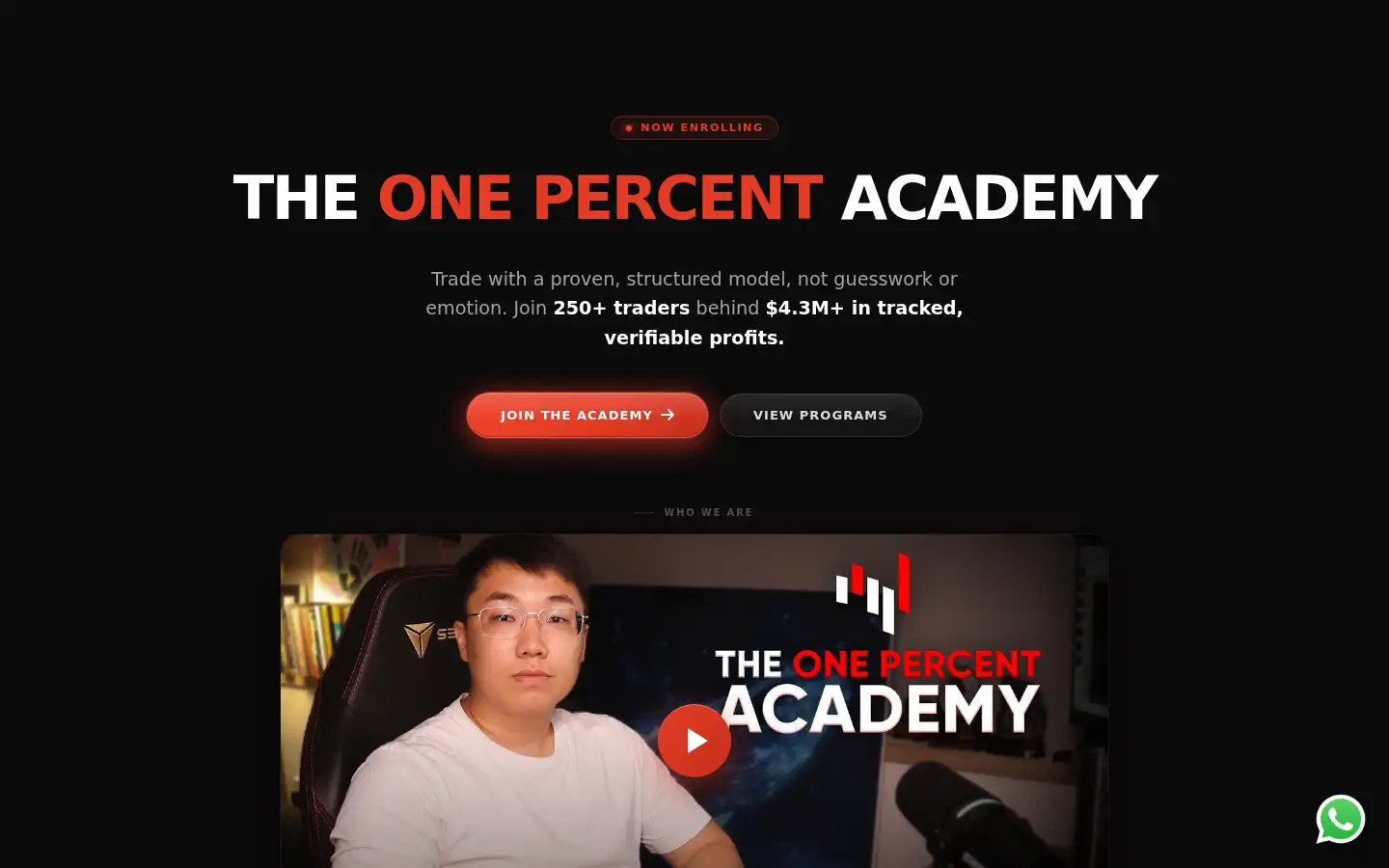 Screenshot of theonepercentacademy.global