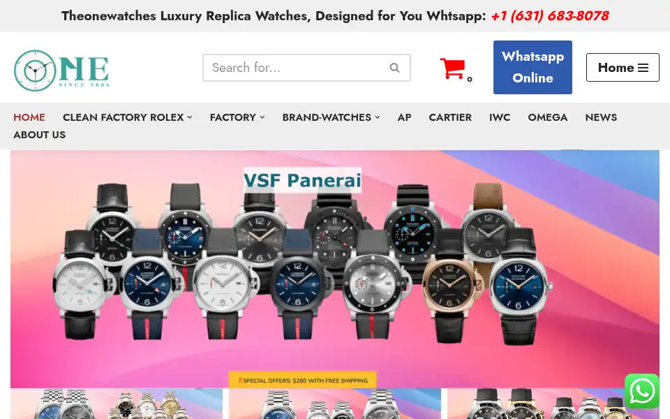 Screenshot of theonewatchesws.com