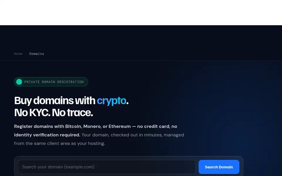 Screenshot of theonionhost.com