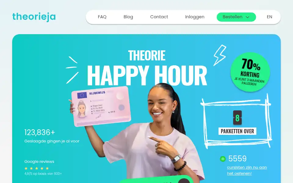 Screenshot of theorieja.nl
