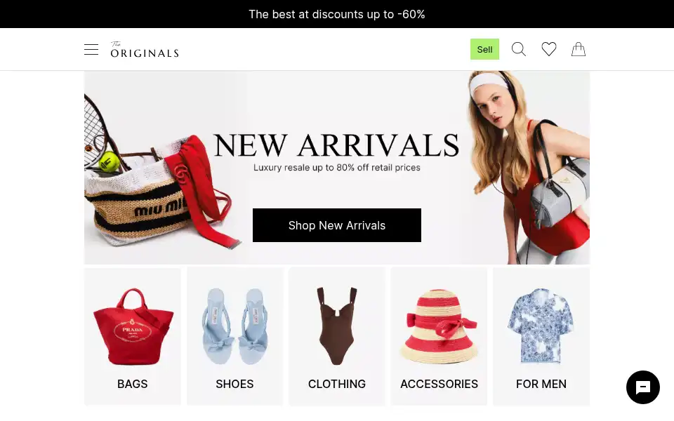 Screenshot of theoriginals.com.ua
