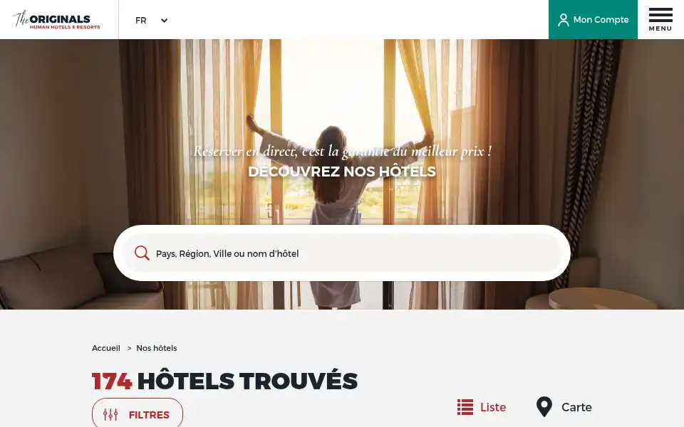 Screenshot of theoriginalshotels.com