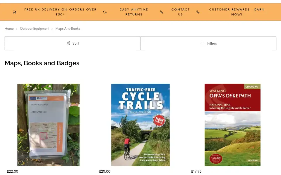 Screenshot of theoutdoordepot.co.uk