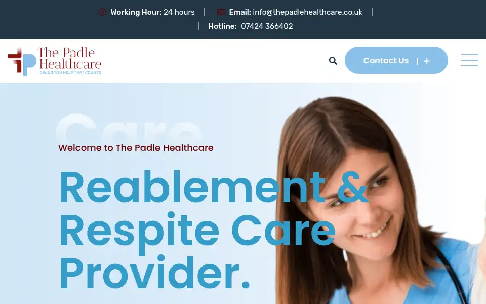 Screenshot of thepadlehealthcare.co.uk