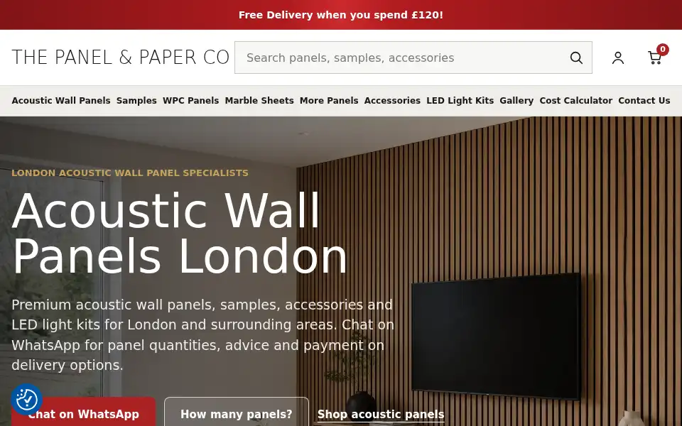 Screenshot of thepanelandpapercompany.com
