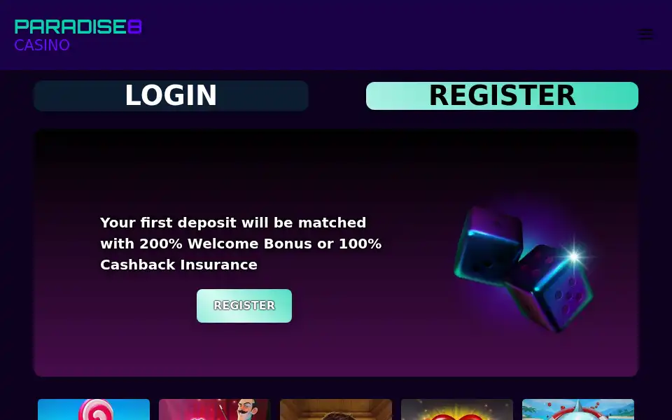 Screenshot of theparadise8.com