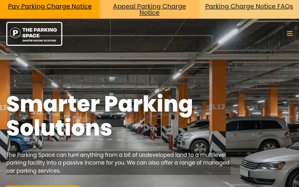 Screenshot of theparkingspace.co.uk