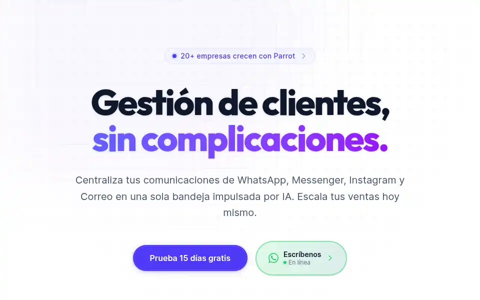 Screenshot of theparrotcrm.com