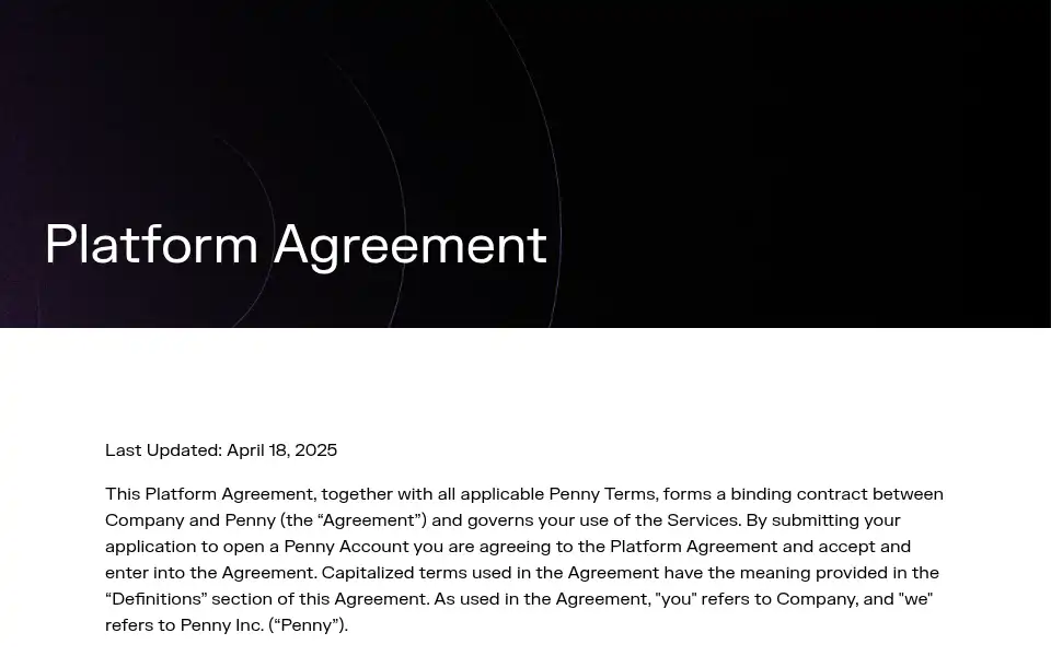 Screenshot of thepennyinc.com