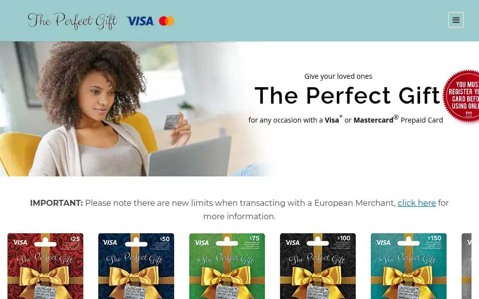Screenshot of theperfectgift.ca