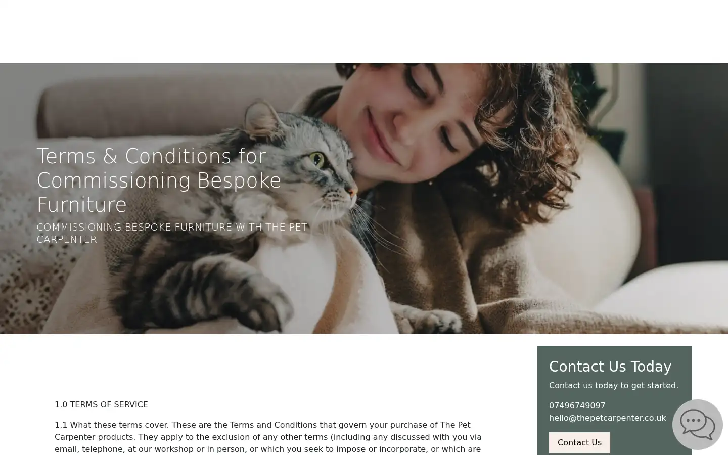 Screenshot of thepetcarpenter.co.uk