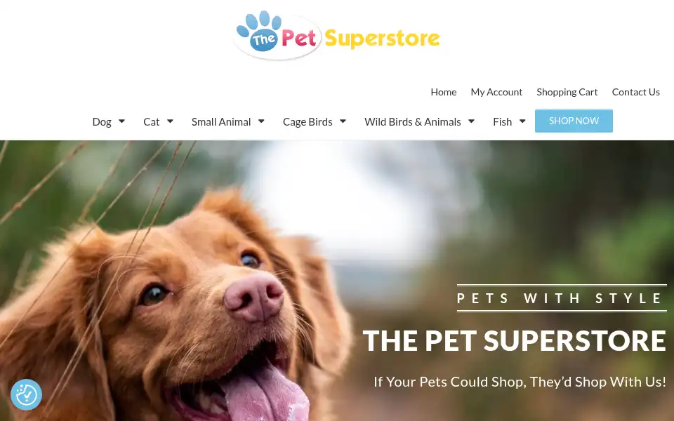 Screenshot of thepetsuperstore.co.uk