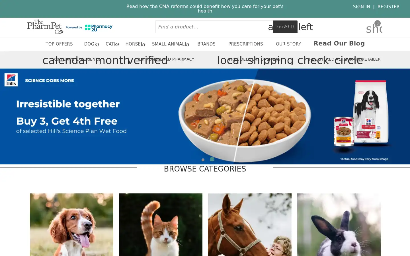 Screenshot of thepharmpetco.co.uk