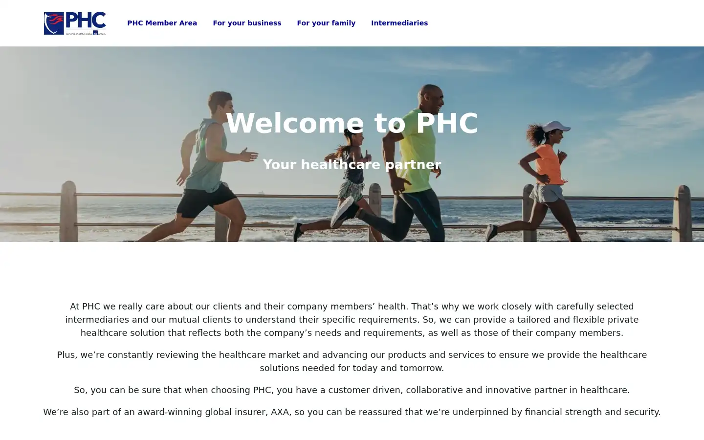Screenshot of thephc.co.uk