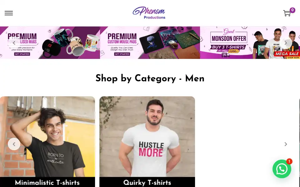 Screenshot of thephenomproductions.com