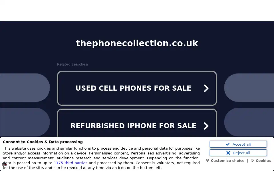 Screenshot of thephonecollection.co.uk