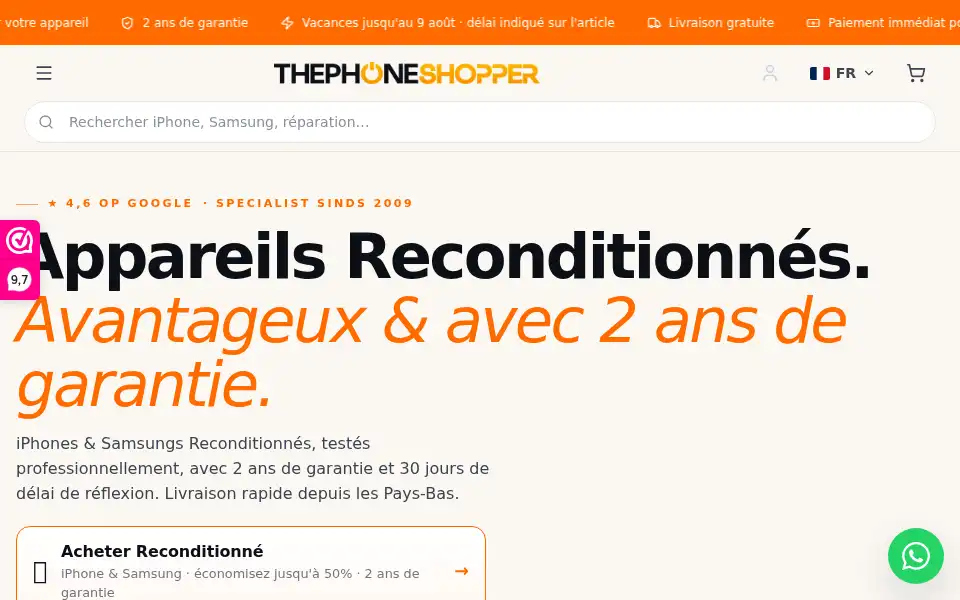 Screenshot of thephoneshopper.nl