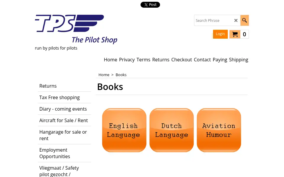 Screenshot of thepilotshop.nl