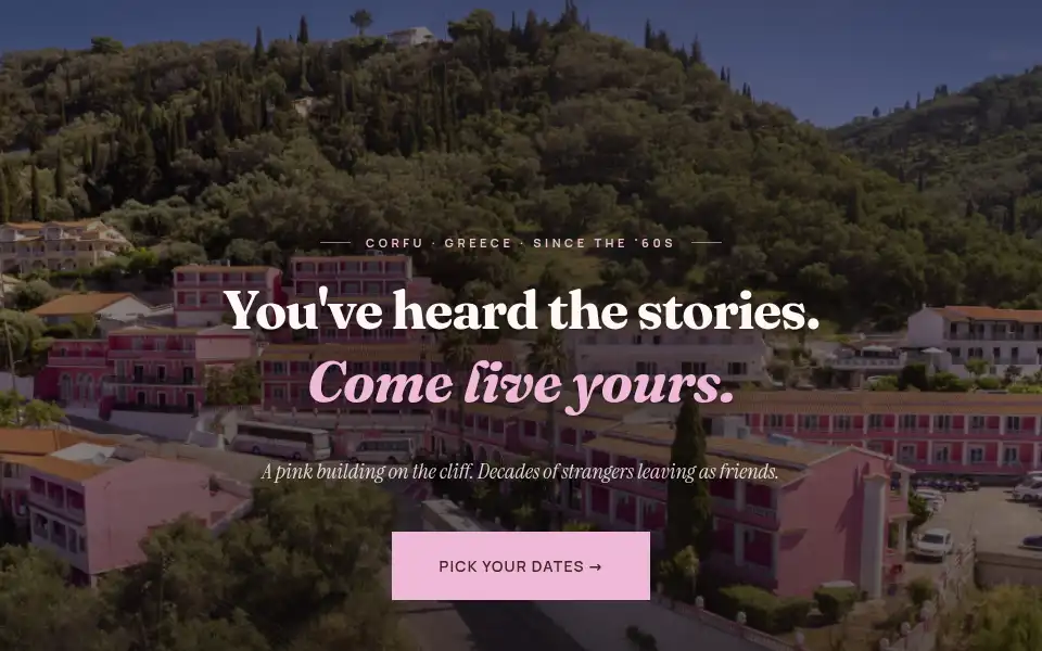 Screenshot of thepinkpalace.com