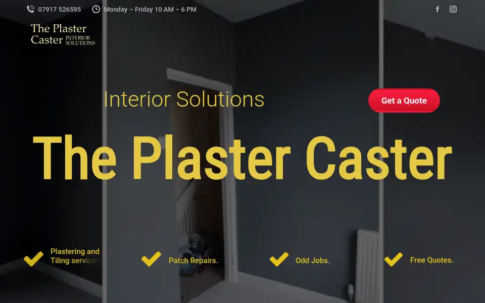 Screenshot of theplastercaster.co.uk