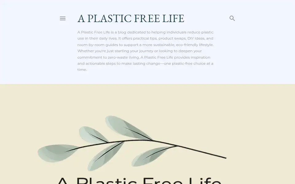 Screenshot of theplasticfreelife.com