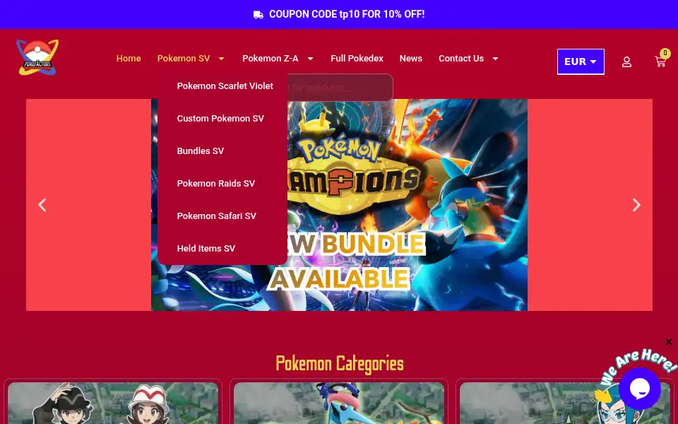 Screenshot of thepokefactory.com