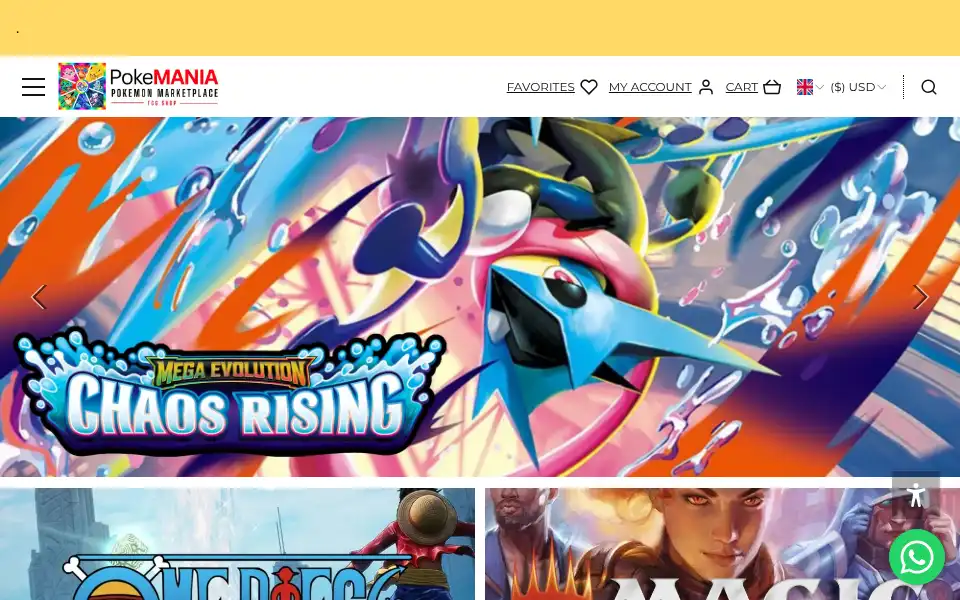 Screenshot of thepokemania.com