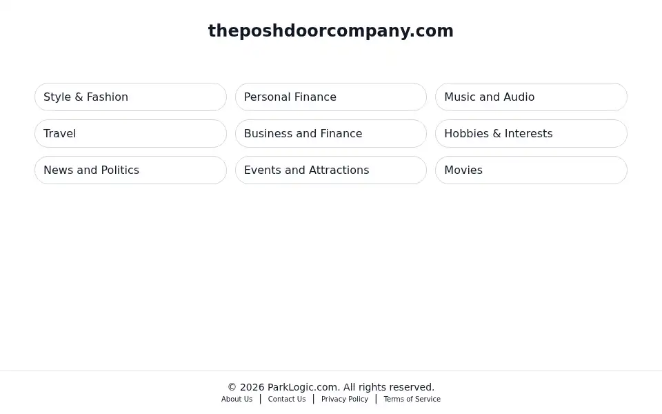 Screenshot of theposhdoorcompany.com