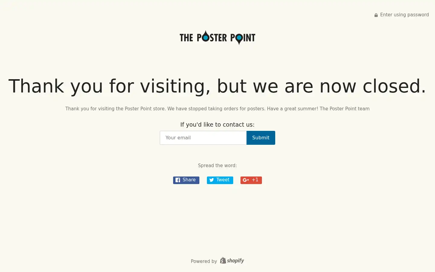 Screenshot of theposterpoint.co.uk