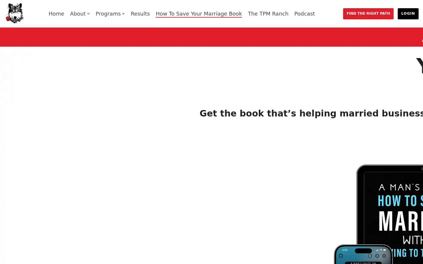 Screenshot of thepowerfulman.com