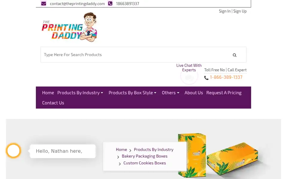 Screenshot of theprintingdaddy.com