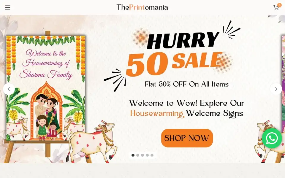 Screenshot of theprintomania.com