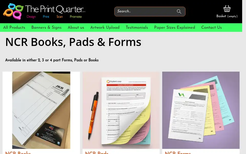 Screenshot of theprintquarter.com