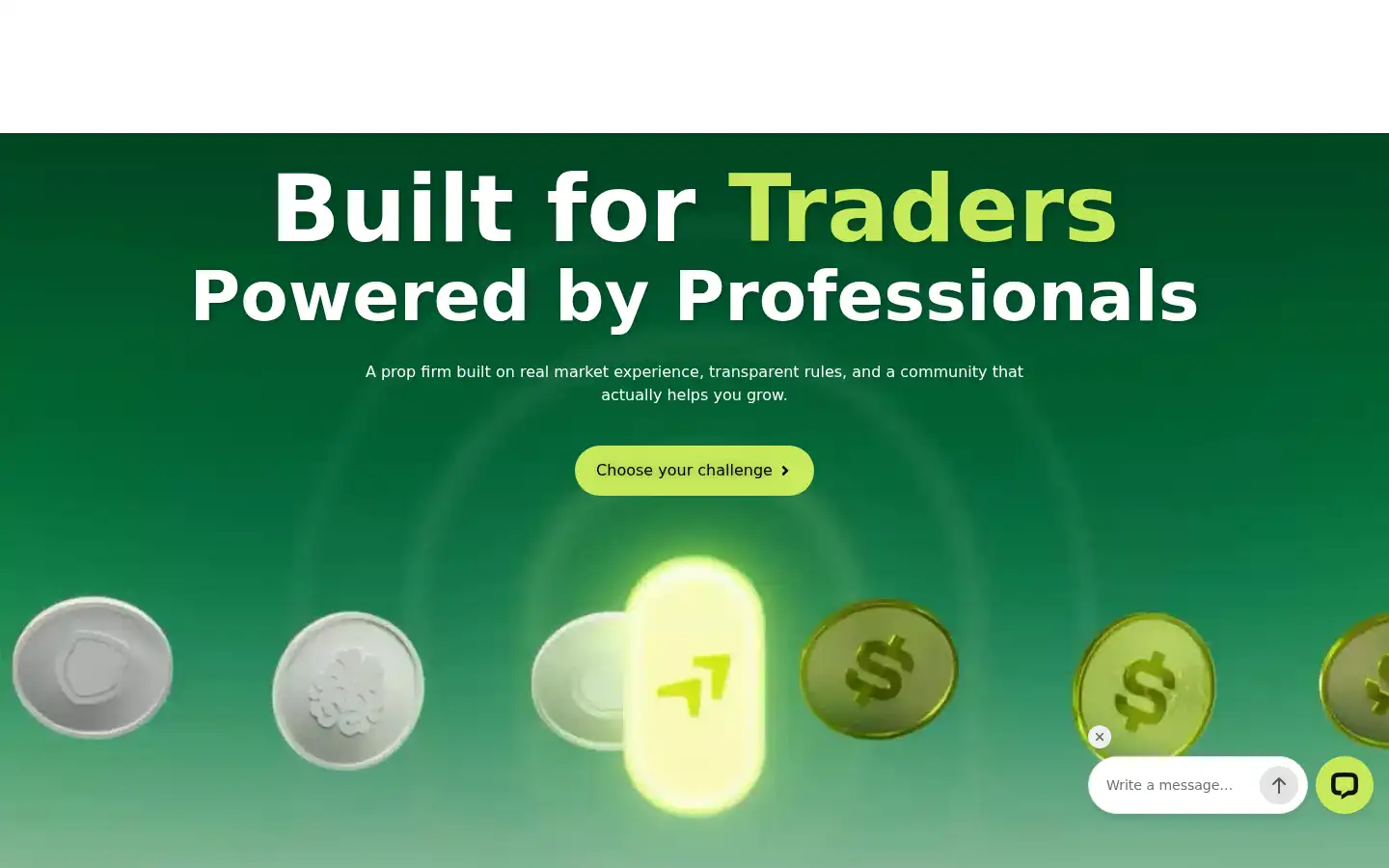 Screenshot of theproptrade.com