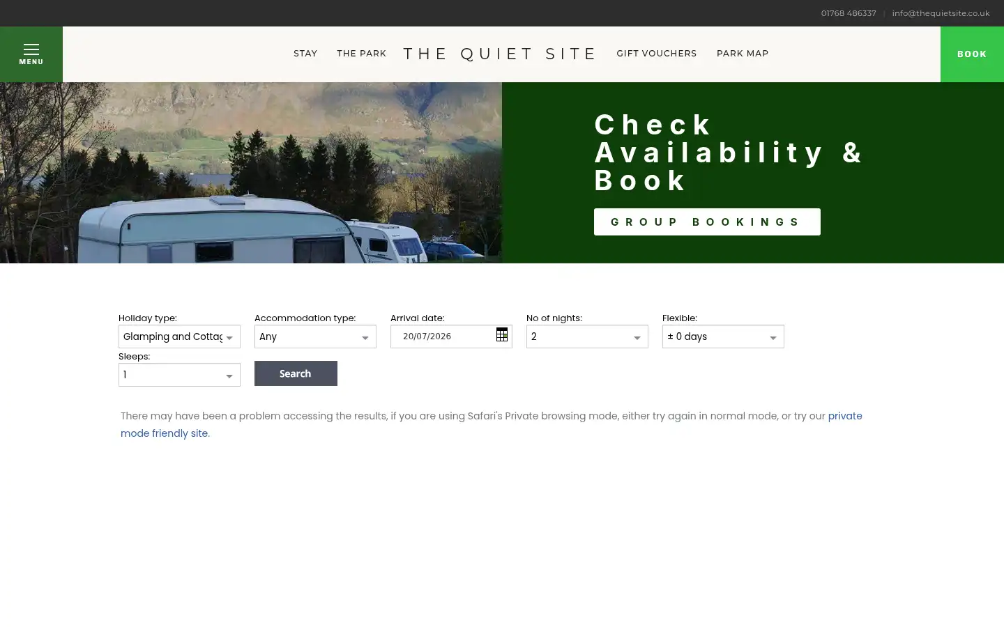 Screenshot of thequietsite.co.uk
