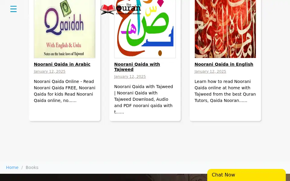Screenshot of thequrancourses.com