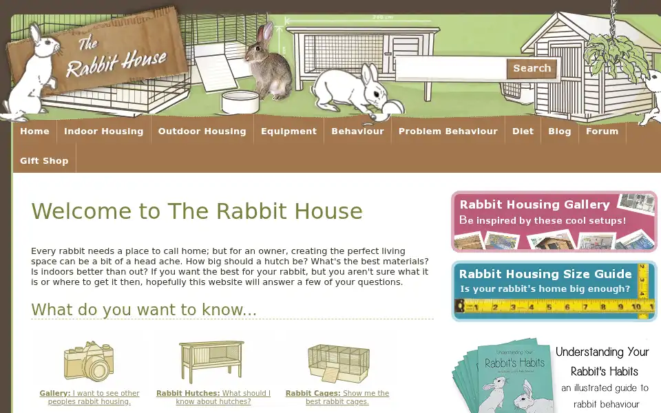 Screenshot of therabbithouse.com