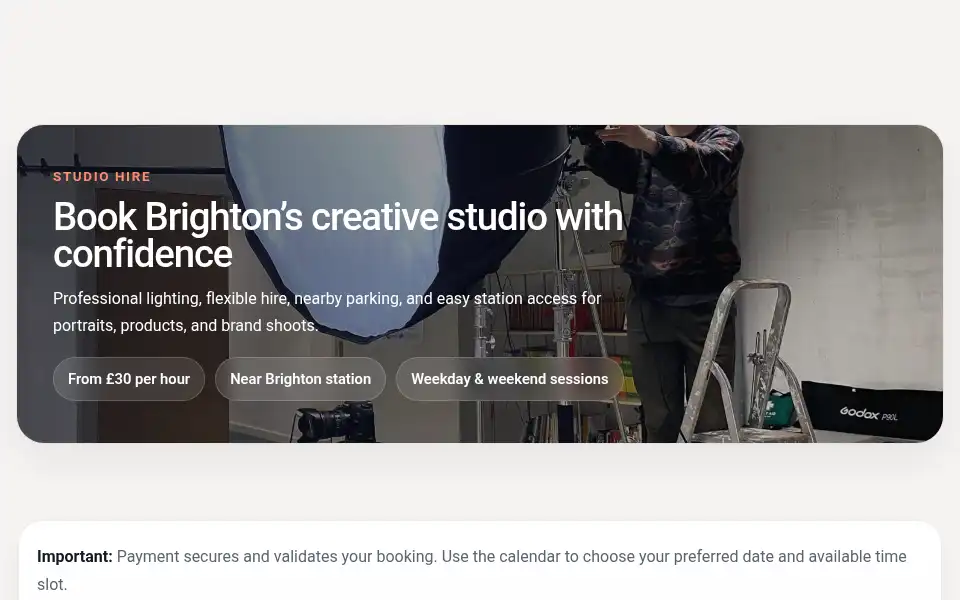 Screenshot of therainbowstudio.co.uk