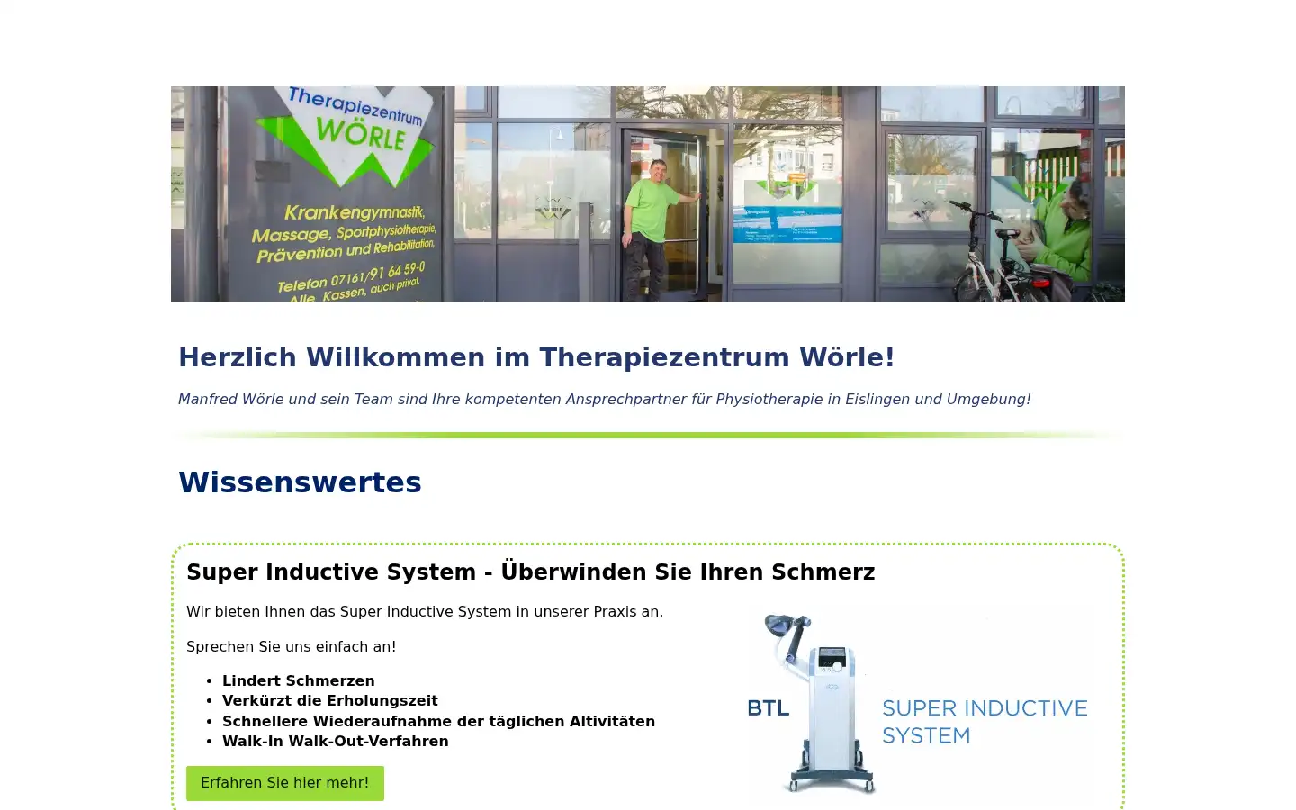 Screenshot of therapiezentrum-woerle.de