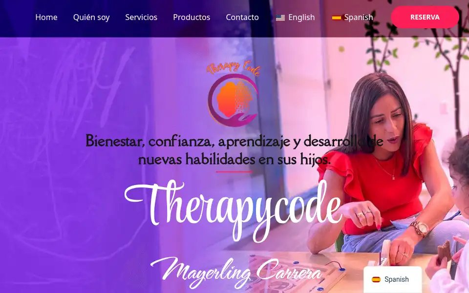 Screenshot of therapycodemc.com