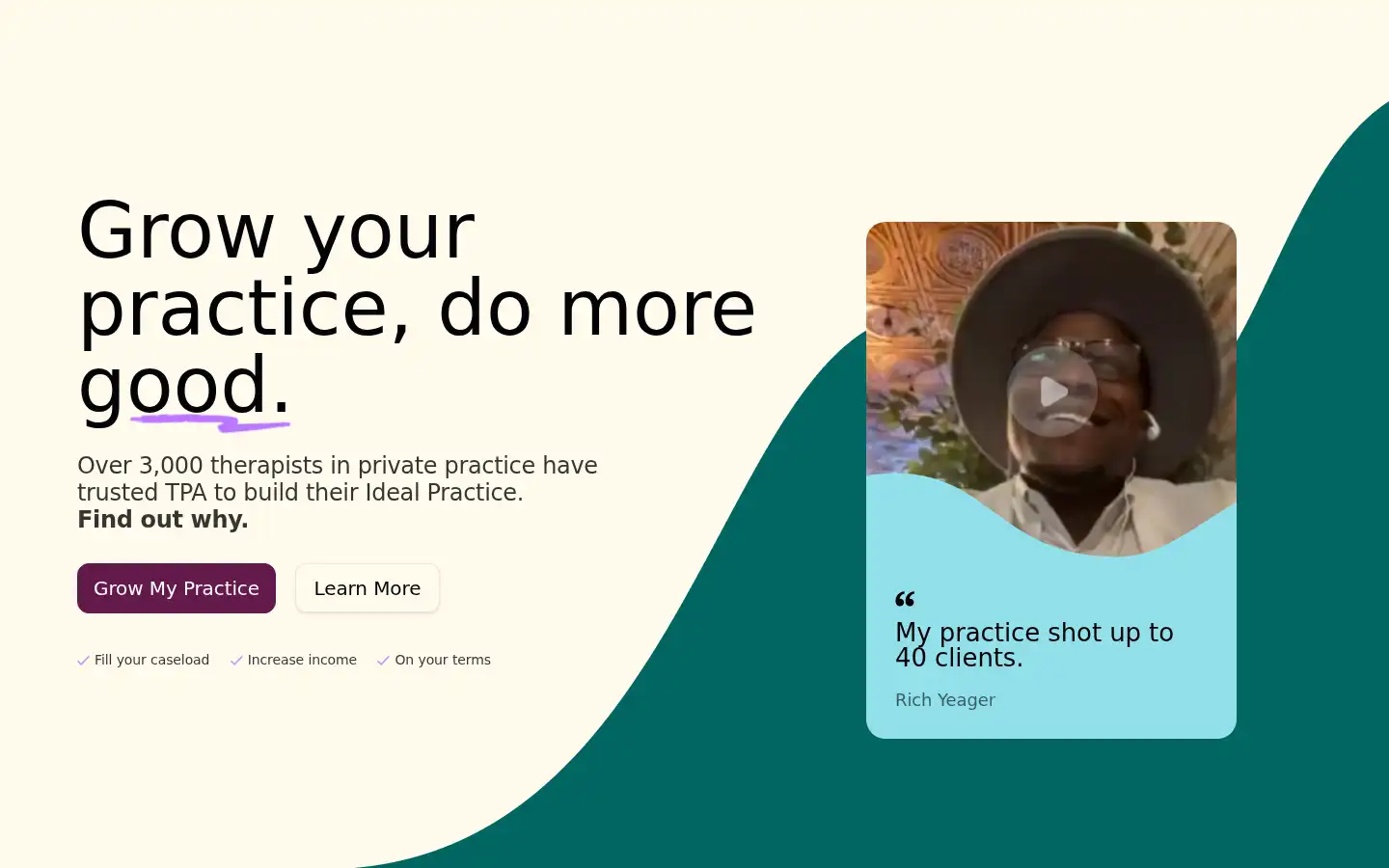 Screenshot of therapypracticeaccelerator.com