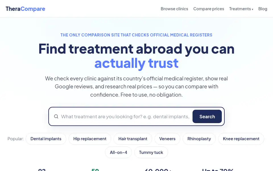Screenshot of theratravel.co.uk