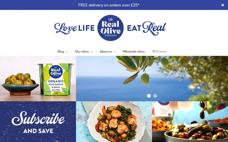 Screenshot of therealolivecompany.co.uk